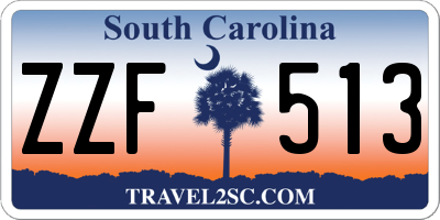 SC license plate ZZF513