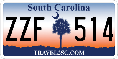 SC license plate ZZF514