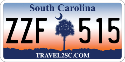 SC license plate ZZF515