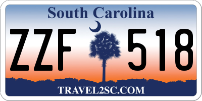 SC license plate ZZF518