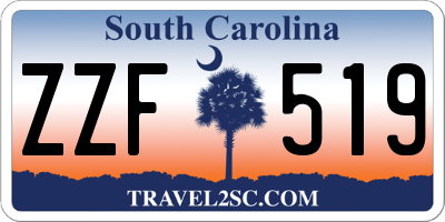 SC license plate ZZF519