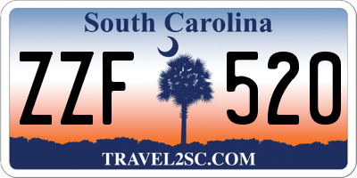 SC license plate ZZF520