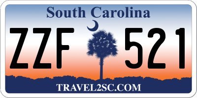 SC license plate ZZF521