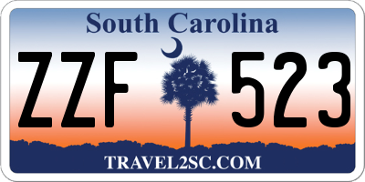 SC license plate ZZF523