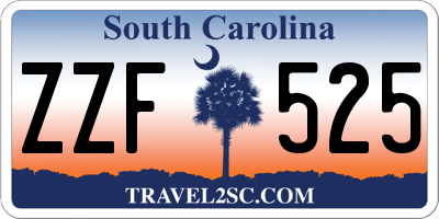 SC license plate ZZF525