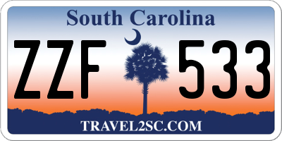 SC license plate ZZF533