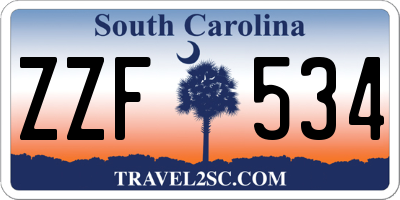 SC license plate ZZF534