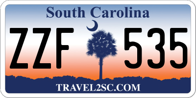 SC license plate ZZF535
