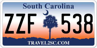 SC license plate ZZF538