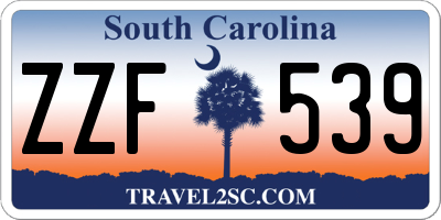 SC license plate ZZF539