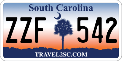 SC license plate ZZF542