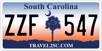 SC license plate ZZF547