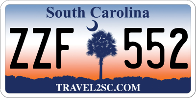 SC license plate ZZF552