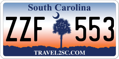 SC license plate ZZF553