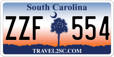 SC license plate ZZF554