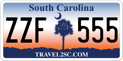 SC license plate ZZF555
