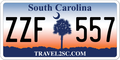 SC license plate ZZF557