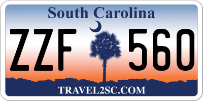 SC license plate ZZF560