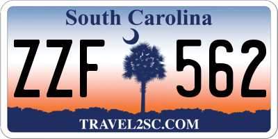 SC license plate ZZF562