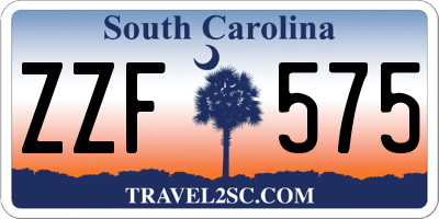 SC license plate ZZF575
