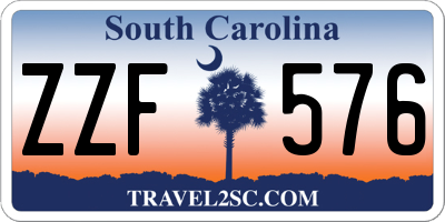 SC license plate ZZF576