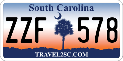 SC license plate ZZF578