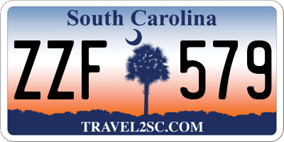 SC license plate ZZF579