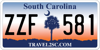 SC license plate ZZF581