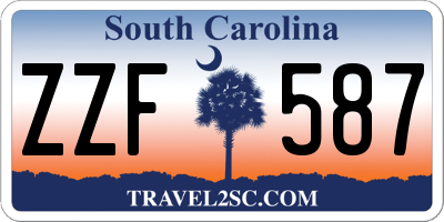 SC license plate ZZF587