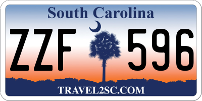 SC license plate ZZF596