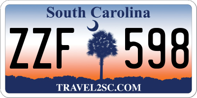 SC license plate ZZF598