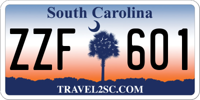 SC license plate ZZF601