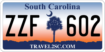 SC license plate ZZF602