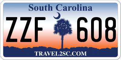 SC license plate ZZF608
