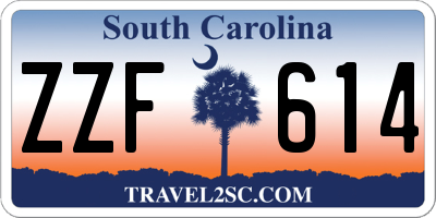 SC license plate ZZF614