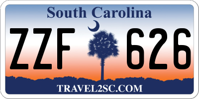 SC license plate ZZF626