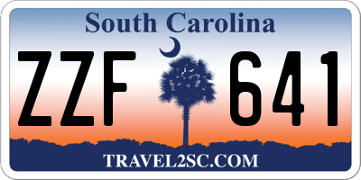 SC license plate ZZF641