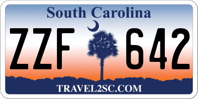 SC license plate ZZF642