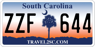 SC license plate ZZF644