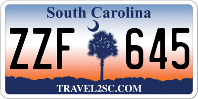 SC license plate ZZF645