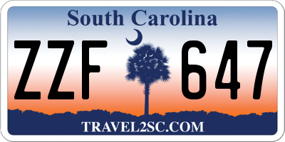 SC license plate ZZF647