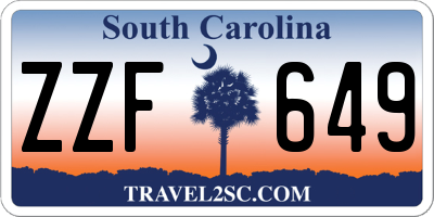 SC license plate ZZF649
