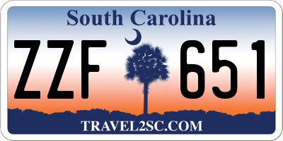 SC license plate ZZF651