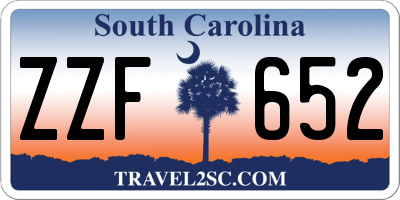SC license plate ZZF652