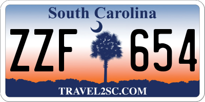 SC license plate ZZF654