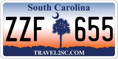 SC license plate ZZF655