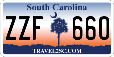 SC license plate ZZF660