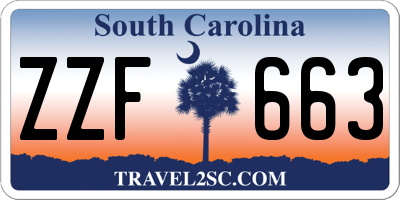 SC license plate ZZF663