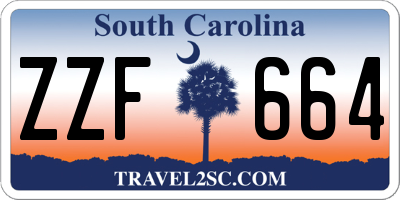 SC license plate ZZF664