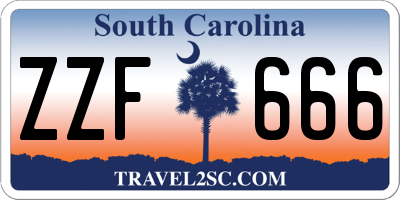 SC license plate ZZF666